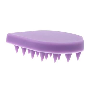 Imagem de FOMIYES 1 Unidade escova de banho silicone para esfregar as costas purificador corporal de silicone masculino escovar pente de dente agarrador de cabelo forma de gota pentear