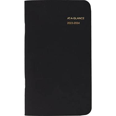 Imagem de AT-A-GLANCE Calendário de bolso 2023-2024, agenda de 2 anos, 8,8 x 15,2 cm, tamanho de bolso, preto (7002405)