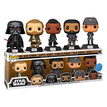 Imagem de Funko Pop! Star Wars OBI-Wan Kenobi - Exclusive 5-Pack Including OBI-Wan Kenobi, Darth Vader, Kawlan Roken, Tala Durith, and Reva