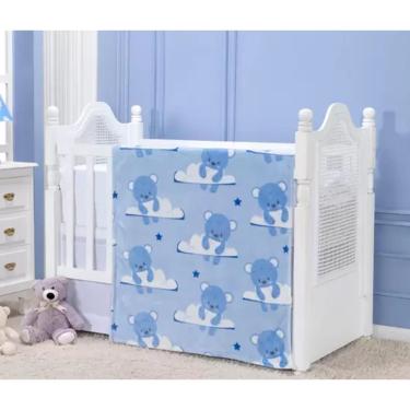 Imagem de Cobertor Etruria Baby Flannel Baby Urso Azul 0,90Cm X 1,10M