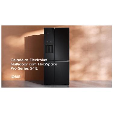 Imagem de Refrigerador French Door Pro Series Electrolux de 04 Portas Frost Free com 541 Litros FlexiSpace Black - IQ8IB