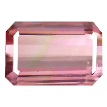 Imagem de Pedra preciosa natural solta de turmalina rosa não aquecida 2,51 ct com corte octógono (10 x 7 mm)
