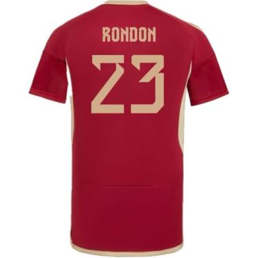 Imagem de Camisa de futebol Salomon Rondon #23 Venezuela Home La Vinotinto 2023/24, Vinotinto, P