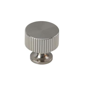 Imagem de Puxador de alumínio prateado com furo único, gaveta de guarda-roupa, botão redondo, móveis de armário de cozinha, maçaneta de porta pequena, decoração de casa, a24