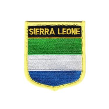 Imagem de Ruoming 1 peça de adesivos de bandeira de Serra Leoa a ferro ou costurados bordado tático militar nacional Serra Leoa (Serra Leoa)*