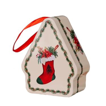 Imagem de menolana Caixa de doces de Natal Caixa de presente de Natal Enfeite decorativo Embalagem de presente Chocolate Snacks Armazenamento Lata de biscoito Saco de, Meia