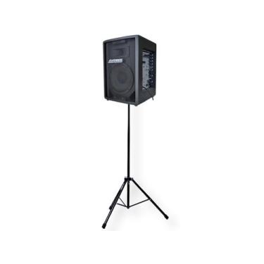 Imagem de Kit caixa som ativa 8" 150w e tripé datrel profissional