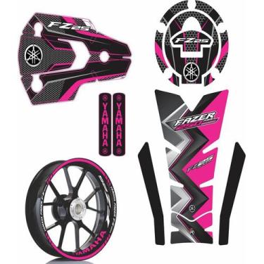 Imagem de Kit Adesivo Protetor  E Friso Yamaha Fazer Fz25 M1 - Resitank