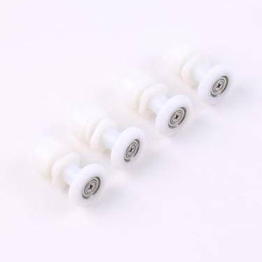 Imagem de 4 peças/conjunto de roldanas de porta de chuveiro para box de chuveiro, cabines de chuveiro de nylon, gabinetes de cabine de vapor (25 mm)
