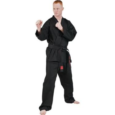 Imagem de Tiger Claw 227 g peso médio 100% algodão tradicional uniforme de karate, Preto, Size 000 (3'5" / 45 lbs)
