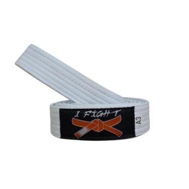 Imagem de Faixa Kimono Artes Marciais Judô Jiu-Jitsu Infantil - 1 Fit, M4, Branc