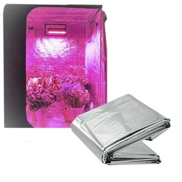 Imagem de Película Refletiva Metalizada Para Estufa Cultivo Indoor Grow 210x120m