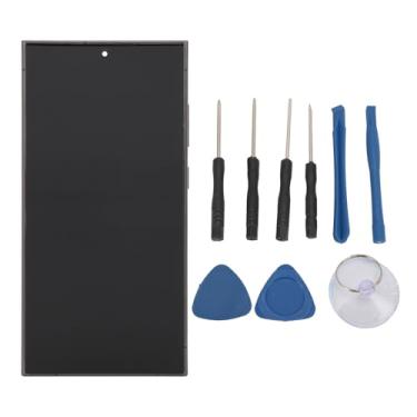 Imagem de Conjunto de Tela de Toque de Telefone de Substituição para S24 Ultra, Com Função de Impressão Digital de Moldura e Ferramentas de Reparo (BLACK)