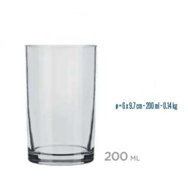 Imagem de Copo Suco Água Drink 200ml Vidro Cilíndrico - Nadir Fiqueiredo