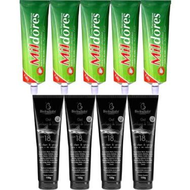 Imagem de Kit 5 Creme Mil Dores 100G 4 Gel Cartilagem De Tubarão 150G - Bio Inst