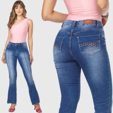 Imagem de Calça Jeans HNO Jeans Flare Petit com Friso Azul, 40