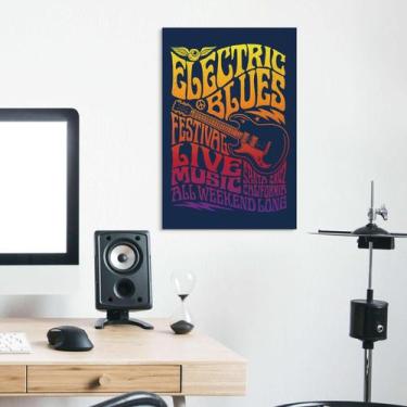 Imagem de Placa Decorativa MDF Rock Blues 30x40 - Quartinhos
