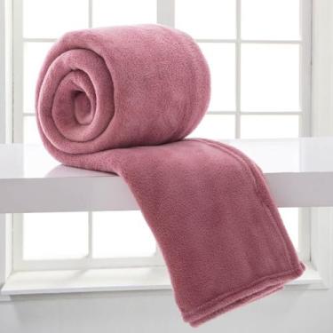 Imagem de Manta Casal Microfibra Lisa Home Design Rosa - CORTTEX, Rosa