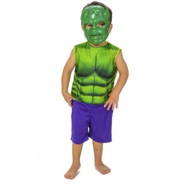 Imagem de Fantasia Infantil Homem Verde Luxo Brinquedo Master Toys - Masters Toy