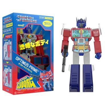 Imagem de Super7 Super Cyborg Transformers Optimus Prime (Clear Red/Blue) - 11" Transformers Action Figure Classic Cartoon Collectibles and Retro Toys