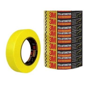 Imagem de Kit 9 Fita Crepe Automotiva 3M 24MM X 40M ALTA Performance