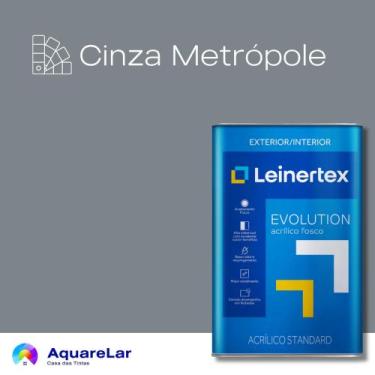 Imagem de Evolution Acrílico Leinertex Fosco 18L, CINZA METRÓPOLE