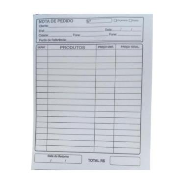 Imagem de Talão de Pedido 20 unidades Papel Sufite 75g, sem numeração, 10x14cm 2