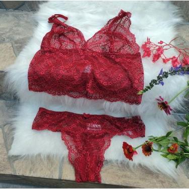 Imagem de Conjunto lingerie tecido Poliester  rendado sem bojo -Jmartins -Femini