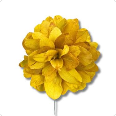 Imagem de Flor De Folha No Galho Arame Dobrável Cores Variadas Seco Arranjo - FL