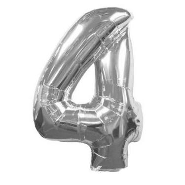 Imagem de Balao Metalizados Pratica 40cm Prata N4