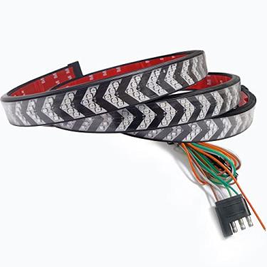 Imagem de UWDESY Barra de luz LED de 152 cm para porta traseira de 5 fileiras de LED vermelho e branco com faixa de freio vermelho para corrida luz de seta luz de ré branca para caminhão, trailer, caminhão, caminhonete, caminhonete, trailer, trailer, trailer, campista