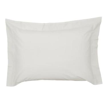 Imagem de Kit 2 Fronhas Vida Bela 200 Fios Lisa 50 x 70cm Kacyumara, Off White