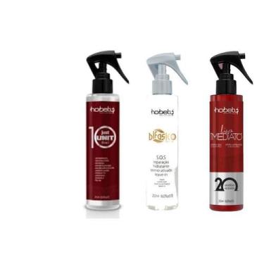 Imagem de Kit Finalizador Hobety Bifásico SOS+Liso Imediato+Just Unit