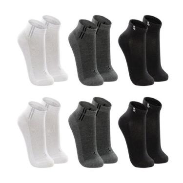 Imagem de Kit 6 Pares Meias Lupo Masculina Adulto Esportivas Cano Curto Walk Alg