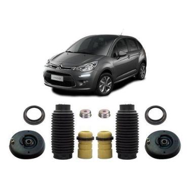 Imagem de 2 Kit Coxim Batente Dianteiro Citroen C3 2015 2016 2017 2018 - QualyKi