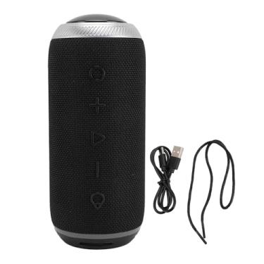 Imagem de Alto-falante BT Sem Fio, Alto-falante BT Externo Portátil à Prova D'água IPX4 Com Luz Colorida LED, 2x7W, Ajuste de Luz de Suporte/cartão TF. (BLACK)