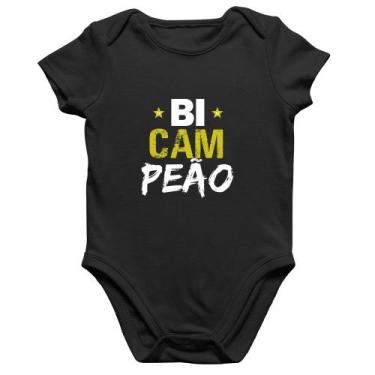 Imagem de Body Bebê Algodão BiCAMpeão - Foca na Moda, Preto, GG