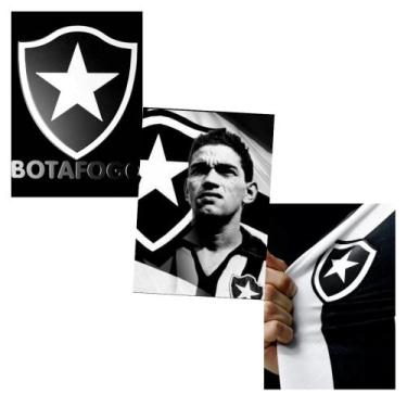 Imagem de Placa Decorativa Time Botafogo 3 Mdf Tamanho A4 Com 21 X 29 - placas b