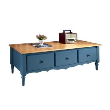 Imagem de Rack 3 Gavetas com Pés Torneados - Tommy Design - Adriano Neppl, Azul