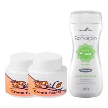 Imagem de 2 Creme Facial Nova Pele Combate Manchas + 1 Sabonete Sensação Íntimo 