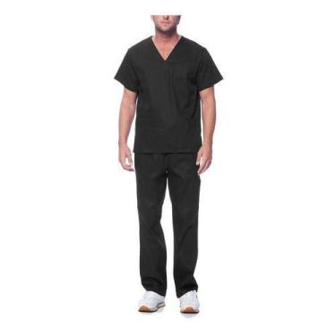 Imagem de Scrub 100% Poliéster Blusa-calça Hospitalar Enfermagem Masc. - Dona Mo