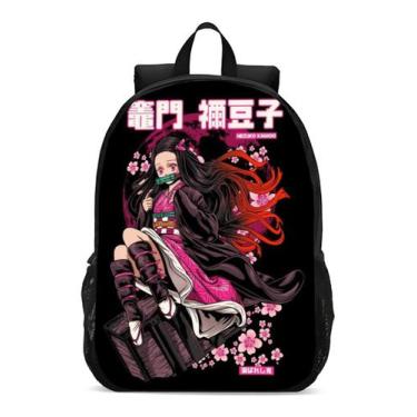 Imagem de Mochila Escolar Infanto Juvenil Anime Demon Slayer Nezuko Novidade Gee