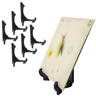 Imagem de Kit Com 6 Peças Suporte Para Pratos e Azulejos Preto 24cm - AC