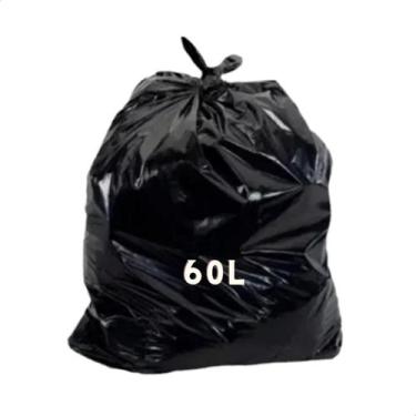 Imagem de Saco de Lixo Preto 60 Litros com 100 unidades suporta 8 kg - Sunset