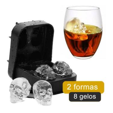 Imagem de Kit 2un Forma gelo caveira cranio silicone Drinks Bar - clink