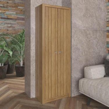 Imagem de Armário Multiuso 2 Portas 4 Prateleiras Tecno Mobili - Amêndoa, Amêndo