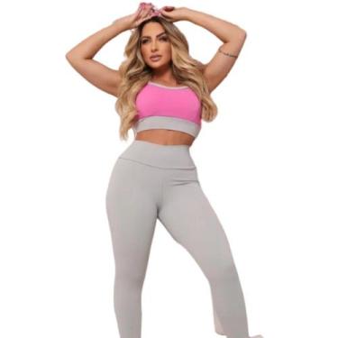Imagem de Conjunto Fitness Top e Calça Legging Empina Bumbum Uv+50 - Estação Fit