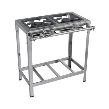 Imagem de Fogão Industrial 2 Bocas 30x30 Inox P5 Top Metalmaq - Industria de Fog