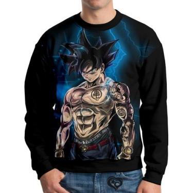 Imagem de Moletom Dragon Ball GOKU Infantil UNISSEX Roupas blusa azul - Alemark,
