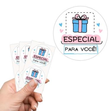 Imagem de 50 Etiquetas Adesivas  Presente Especial Para Você  Adesivos Recebidos